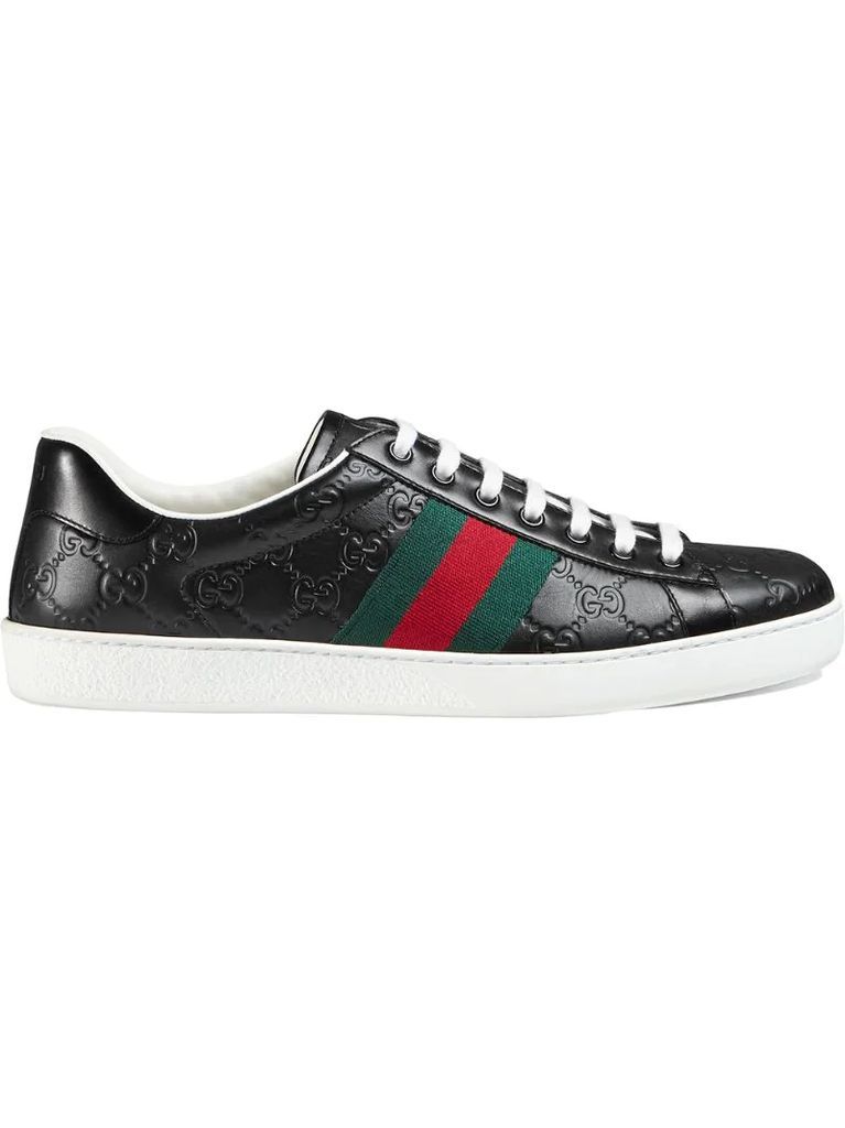 Ace Gucci Signature low-top sneaker