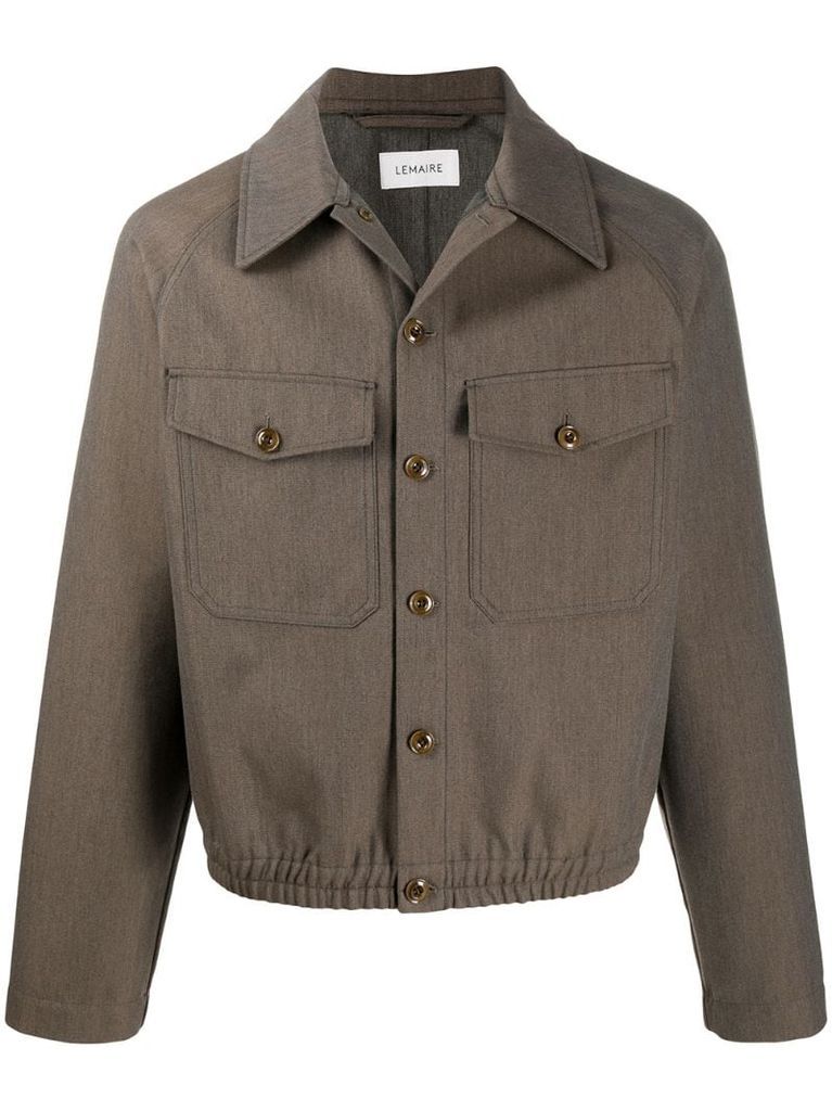 button-up military jacket