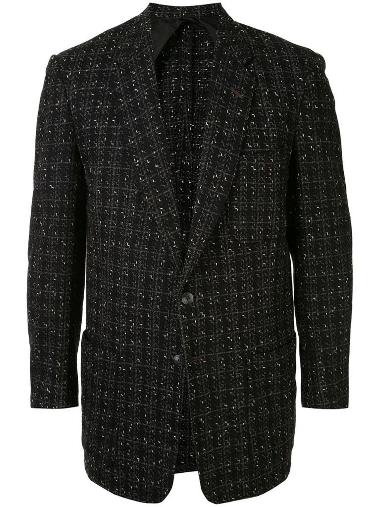 1950s tailored check pattern blazer