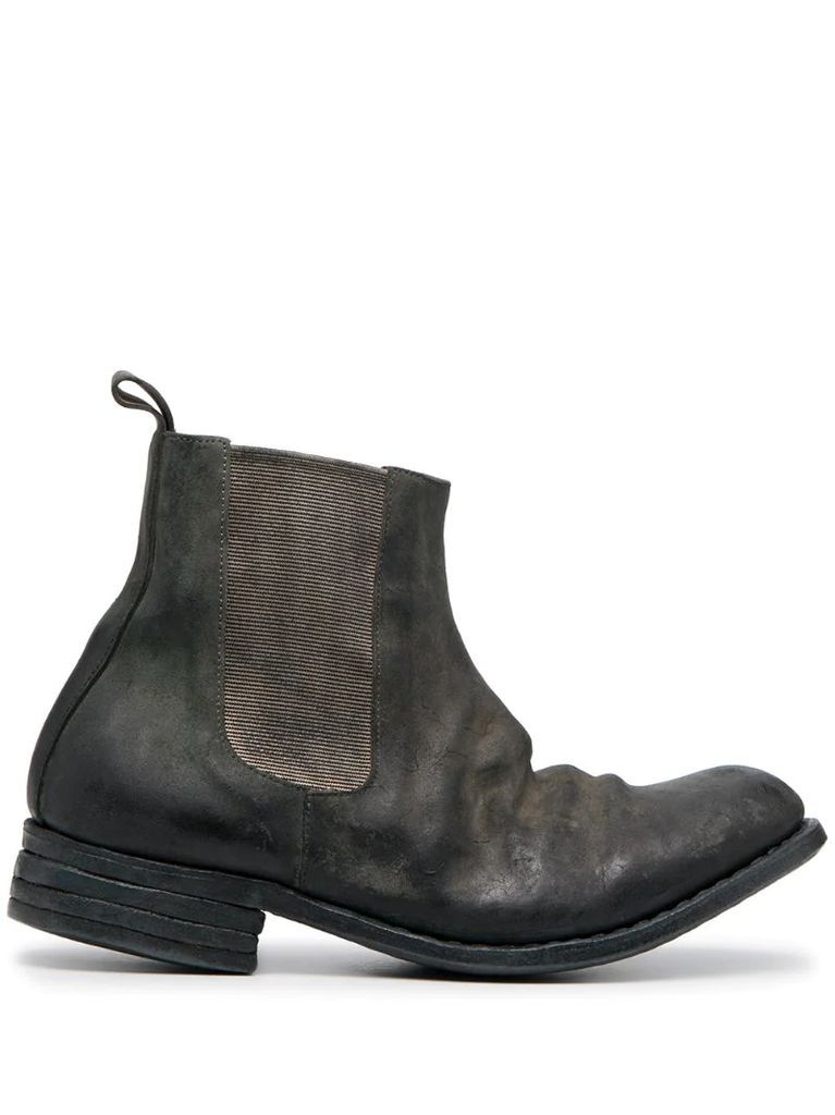 distressed Chelsea boots