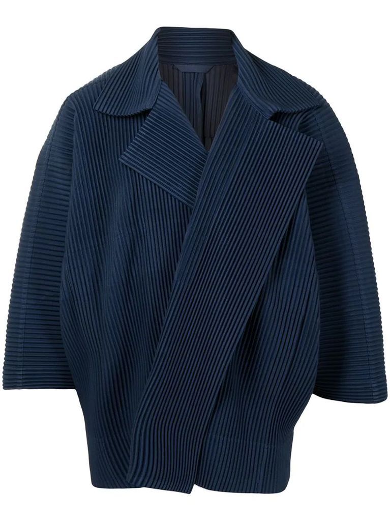 relaxed pleated jacket