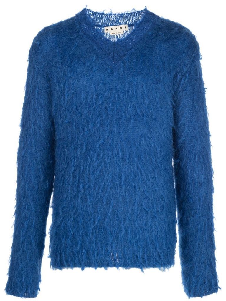 brush-finished mohair jumper