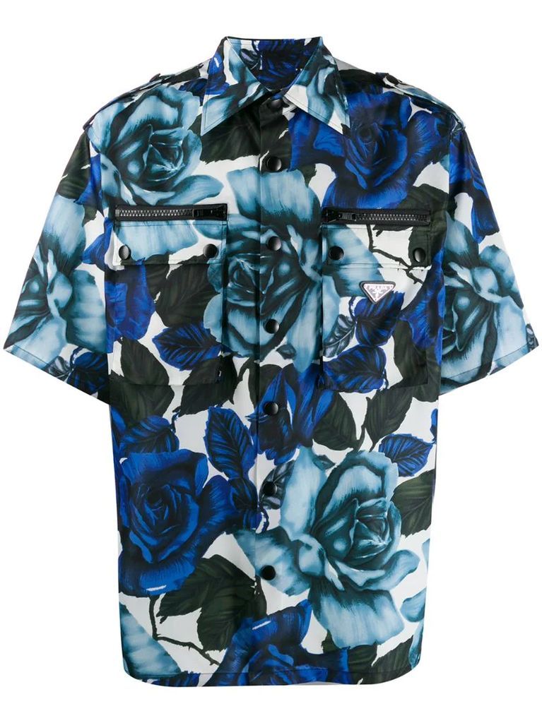 floral shortsleeved shirt