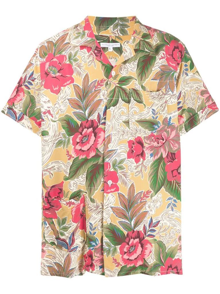 floral print short-sleeve shirt