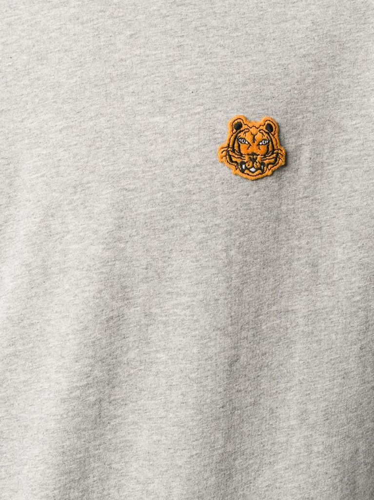 tiger-patch cotton T-shirt