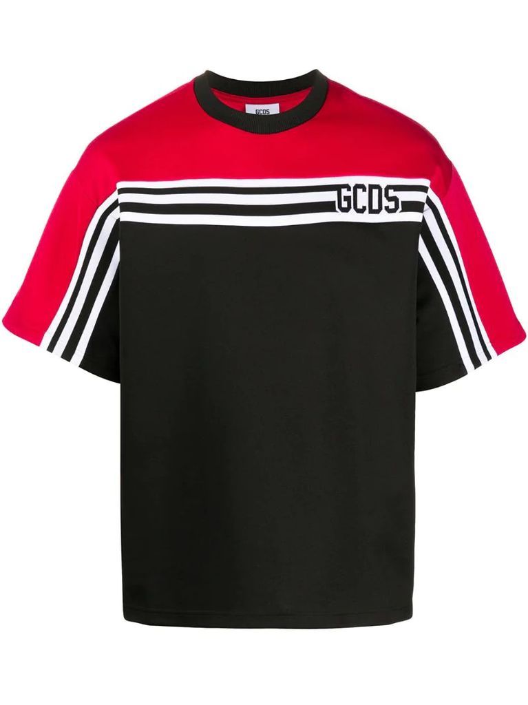 colour block striped T-shirt