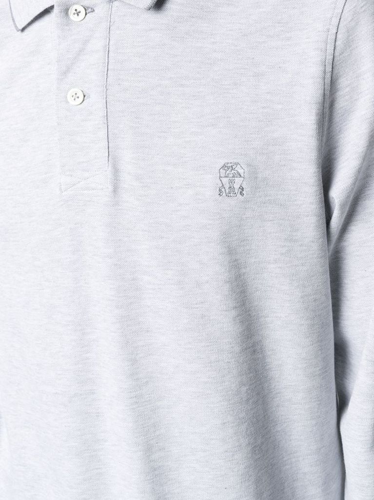embroidered-logo polo shirt