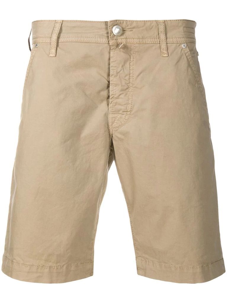 knee-length tailored shorts