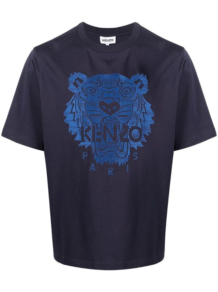tiger-embroidered T-shirt