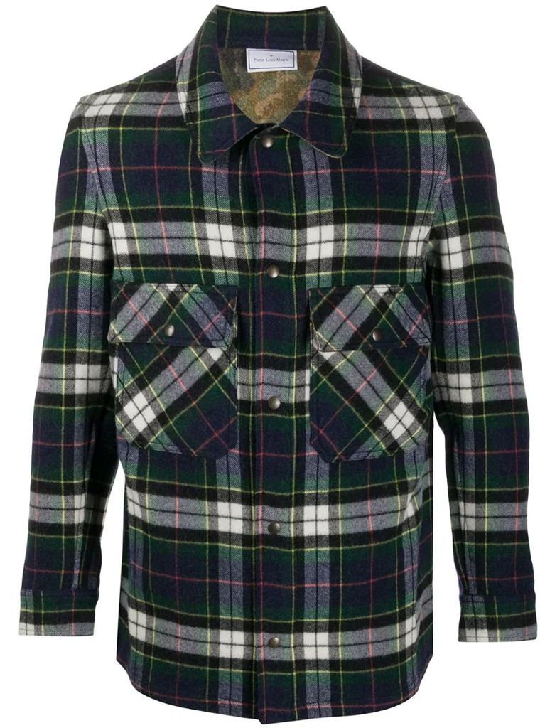 Pancake plaid wool shirt