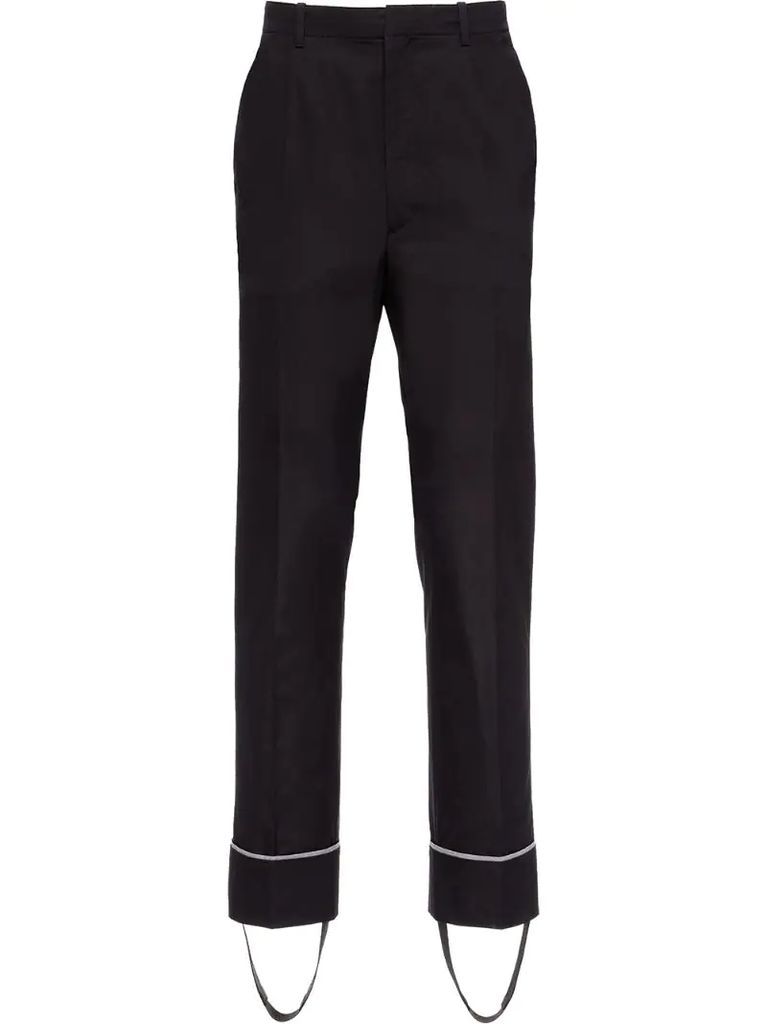 turn-up cuffs tailored trousers