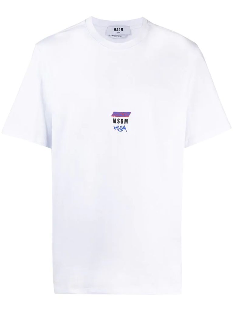 triple logo print T-shirt