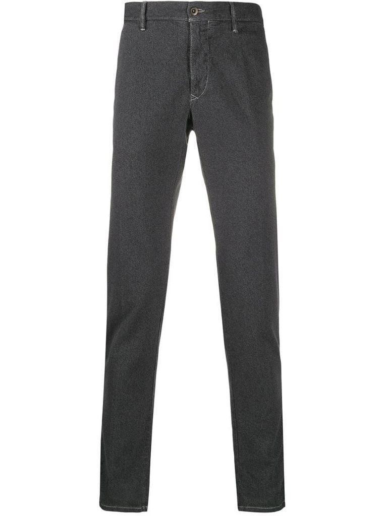 straight-leg low rise trousers