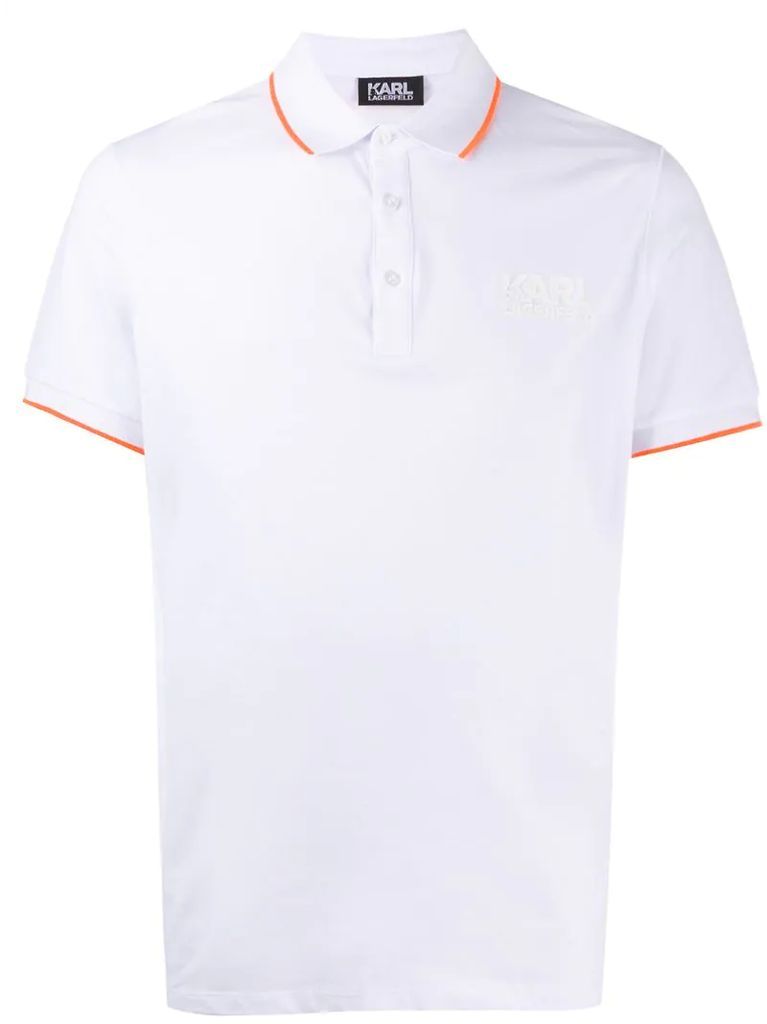 contrast-trimmed polo shirt