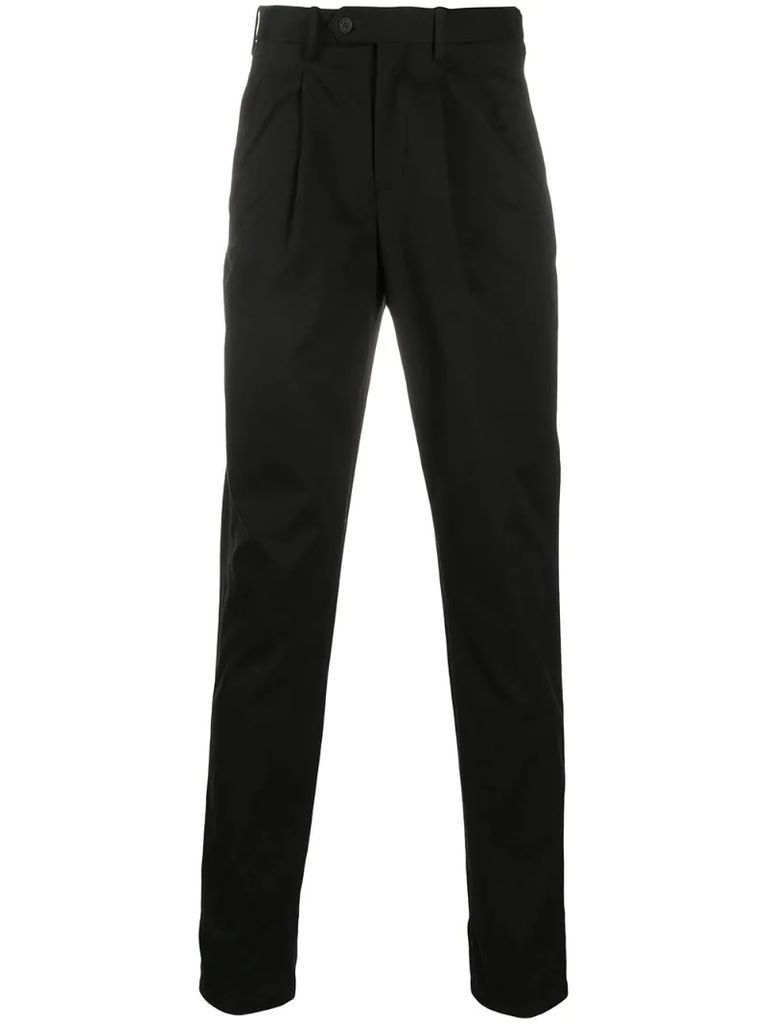 tapered leg tailored trousers