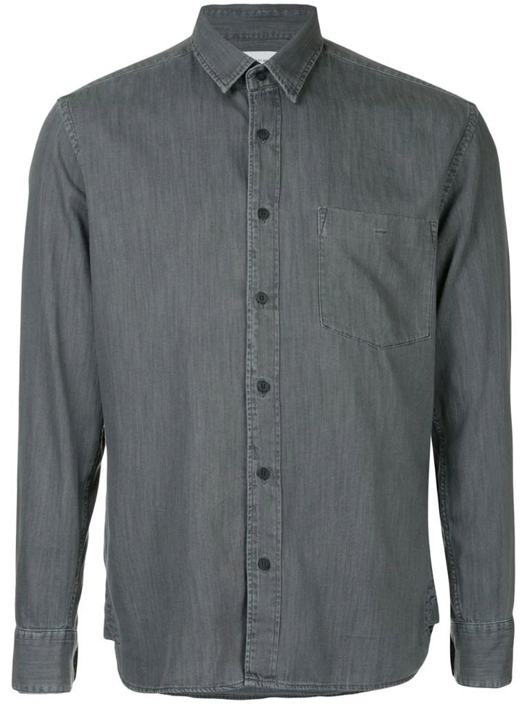 fitted button-down shirt