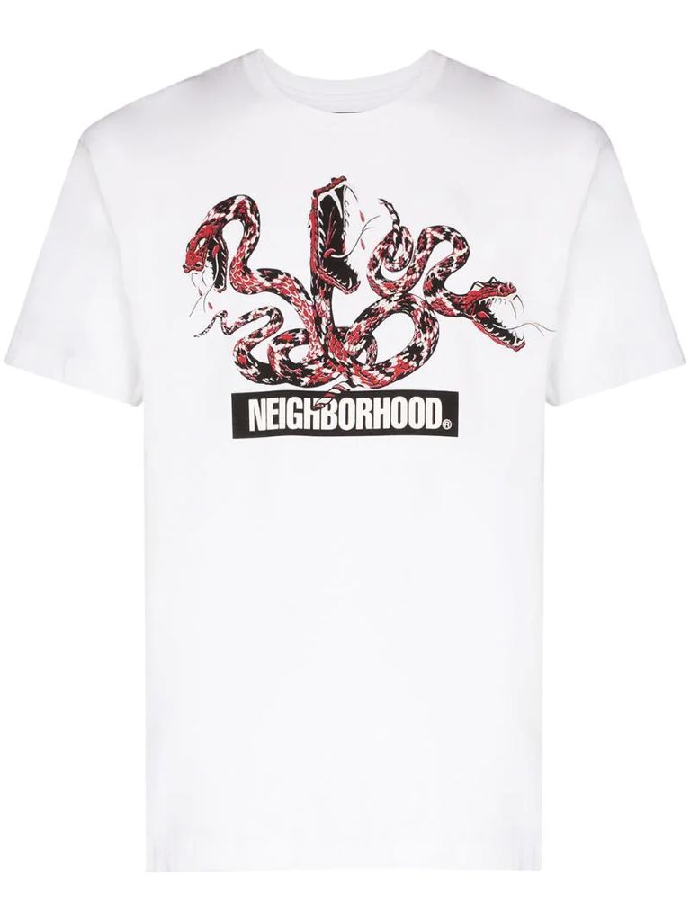 rattlesnake print T-shirt