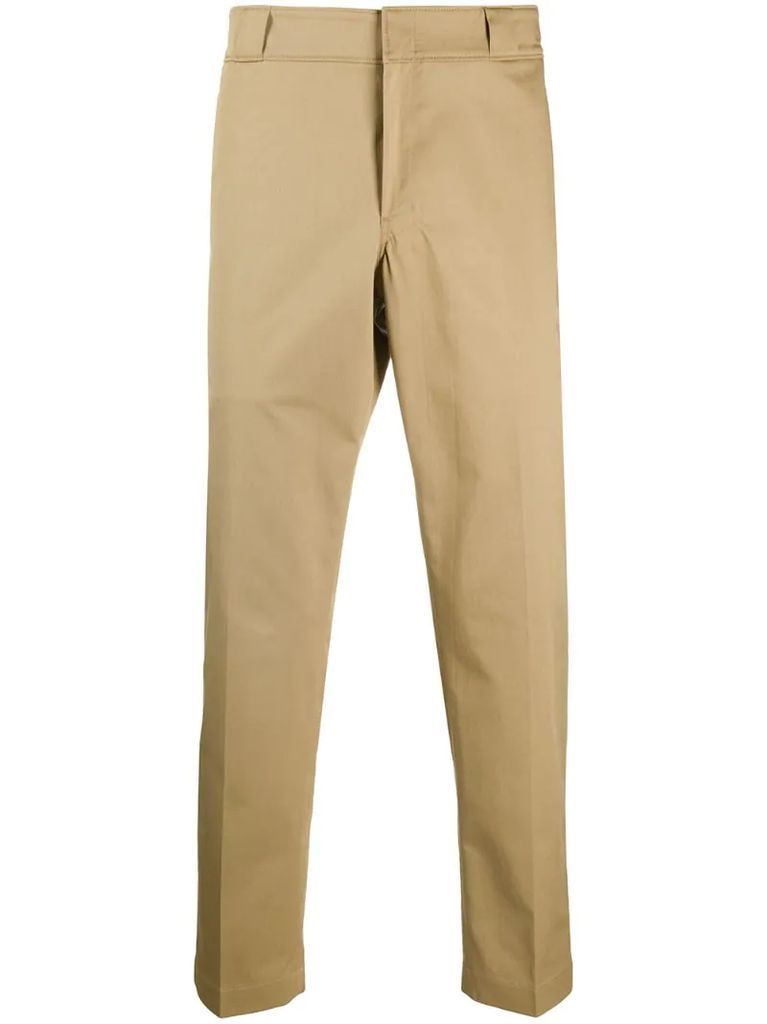 triangle-patch cropped chinos