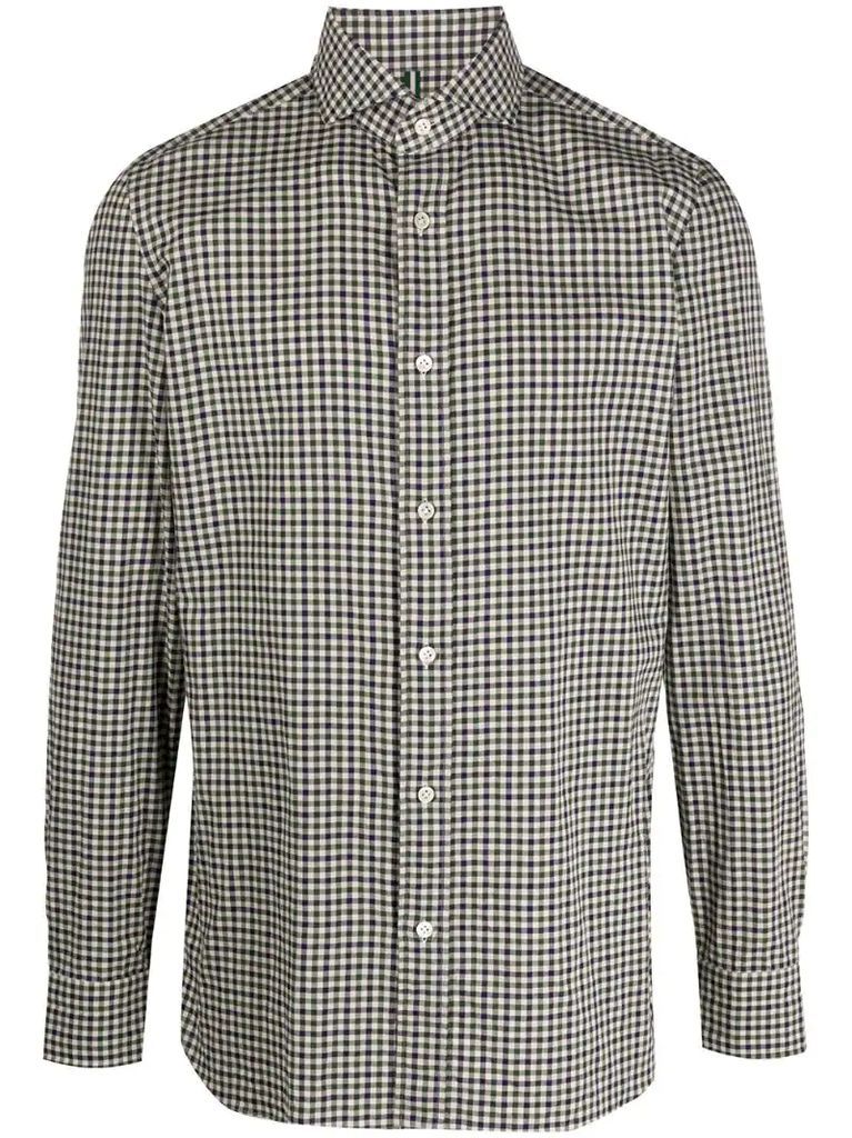 checked buttoned shirt