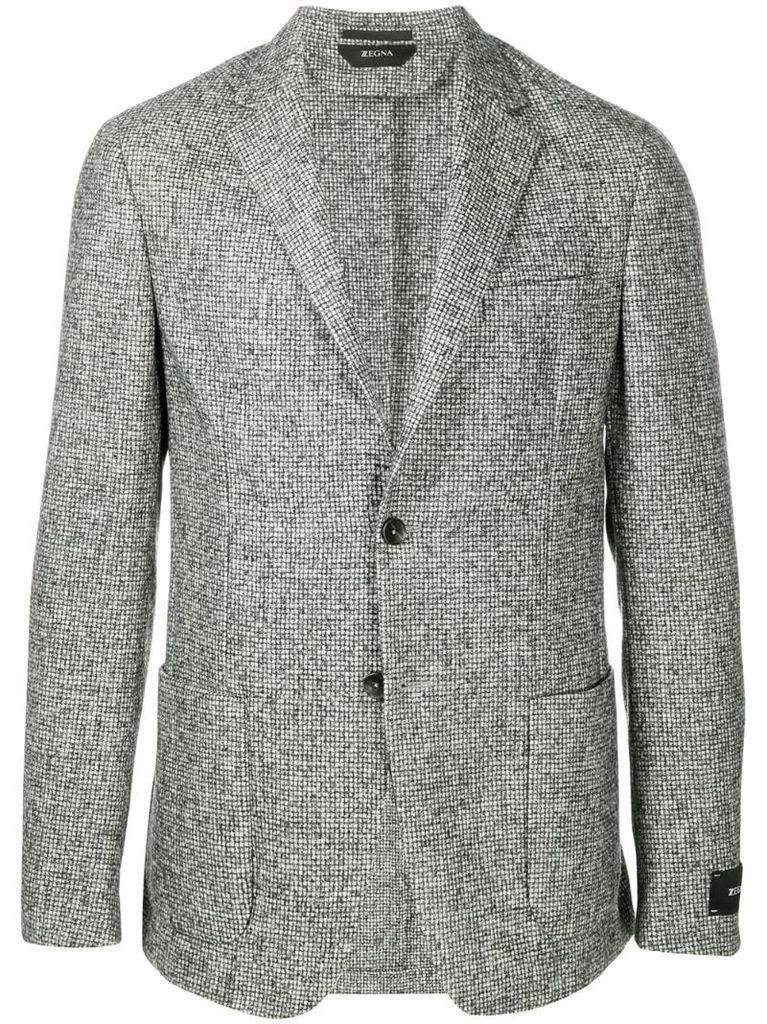 knitted single breasted blazer