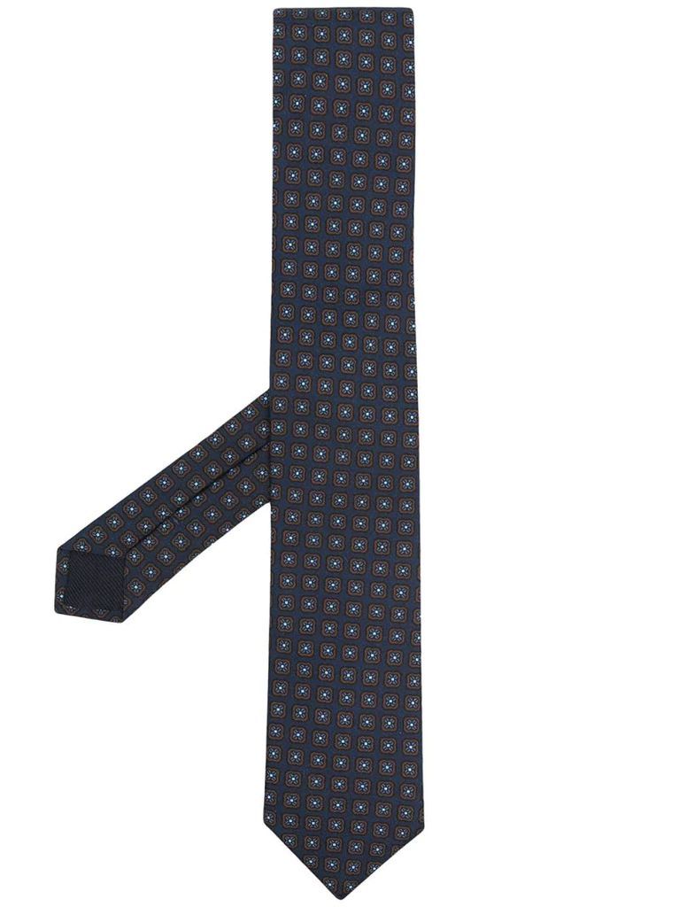 floral-print tie