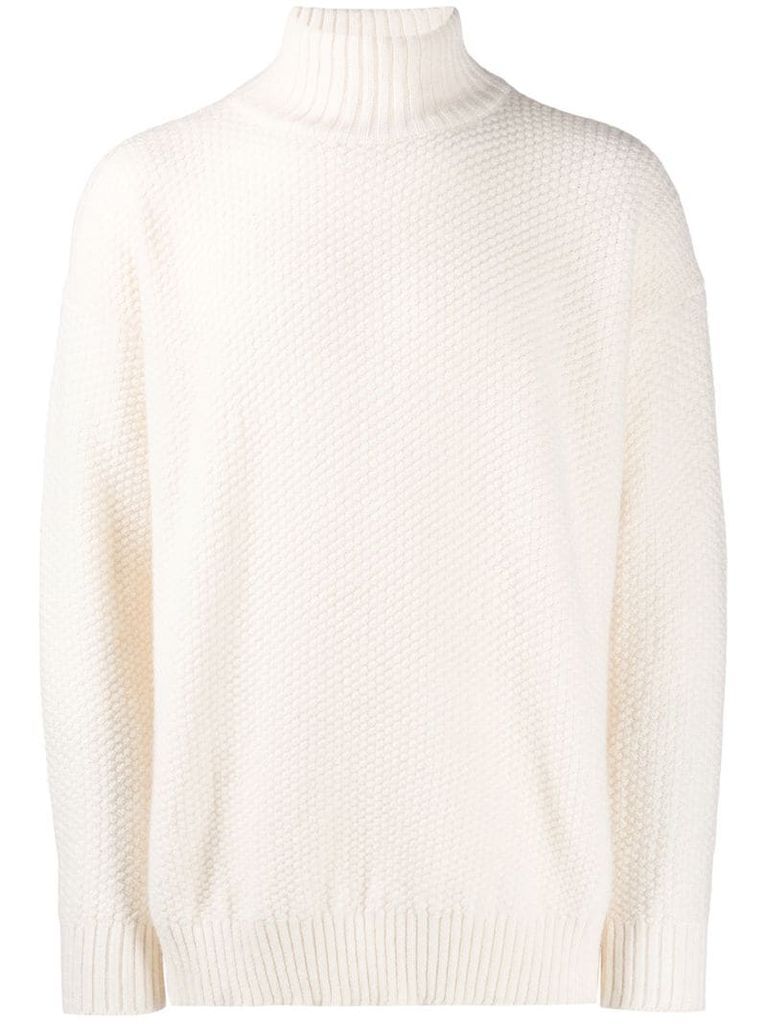textured-knit jumper