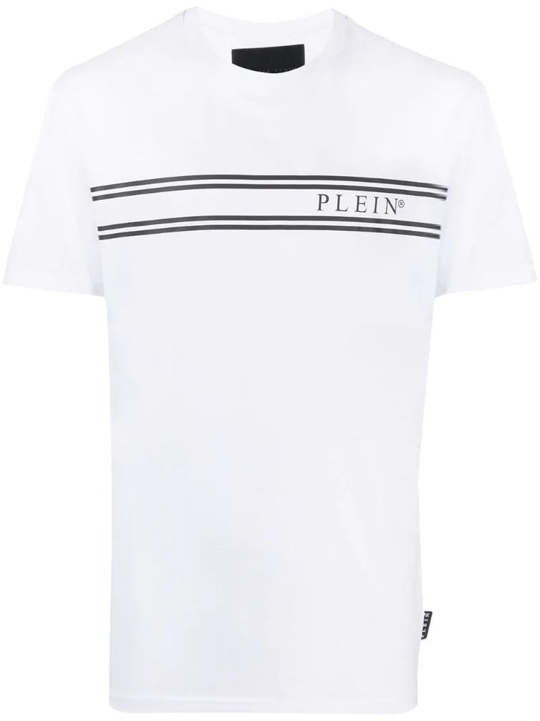 stripe logo-print T-shirt