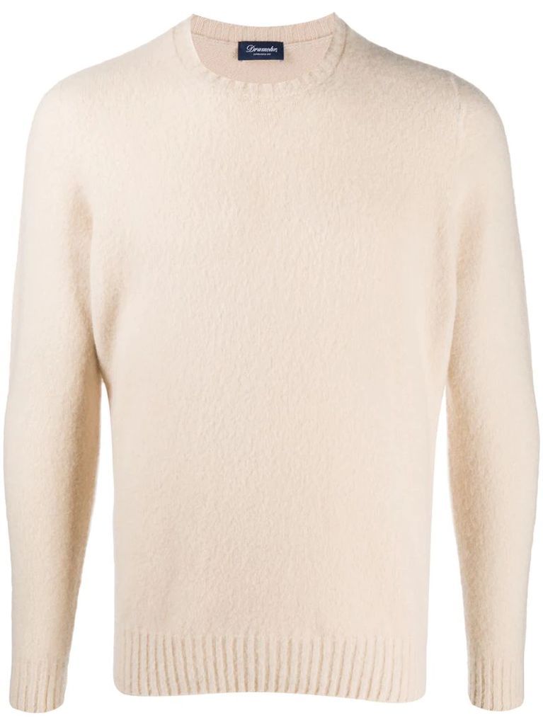 crew neck felt sweater