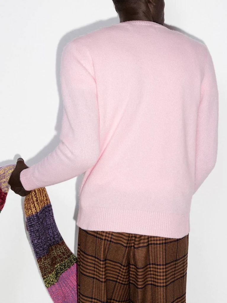 Simple crew-neck cashmere sweater