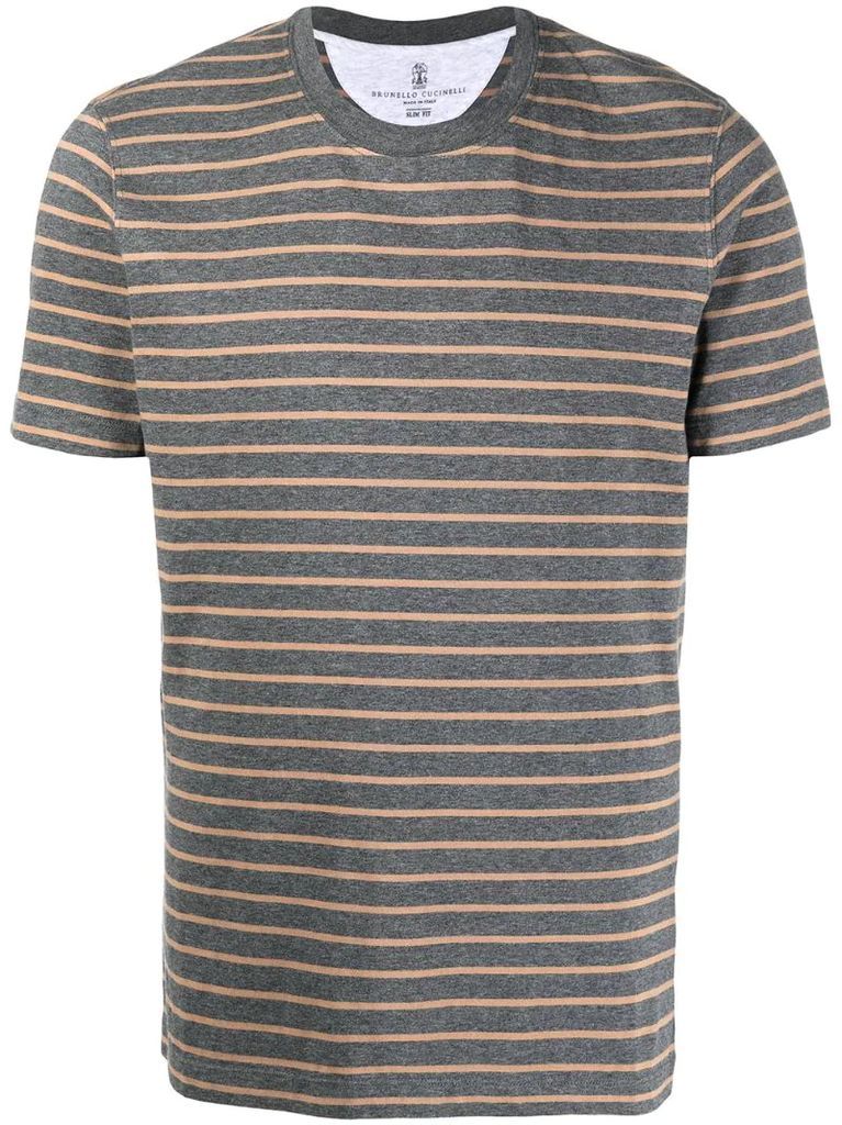 stripe-print short-sleeved t-shirt