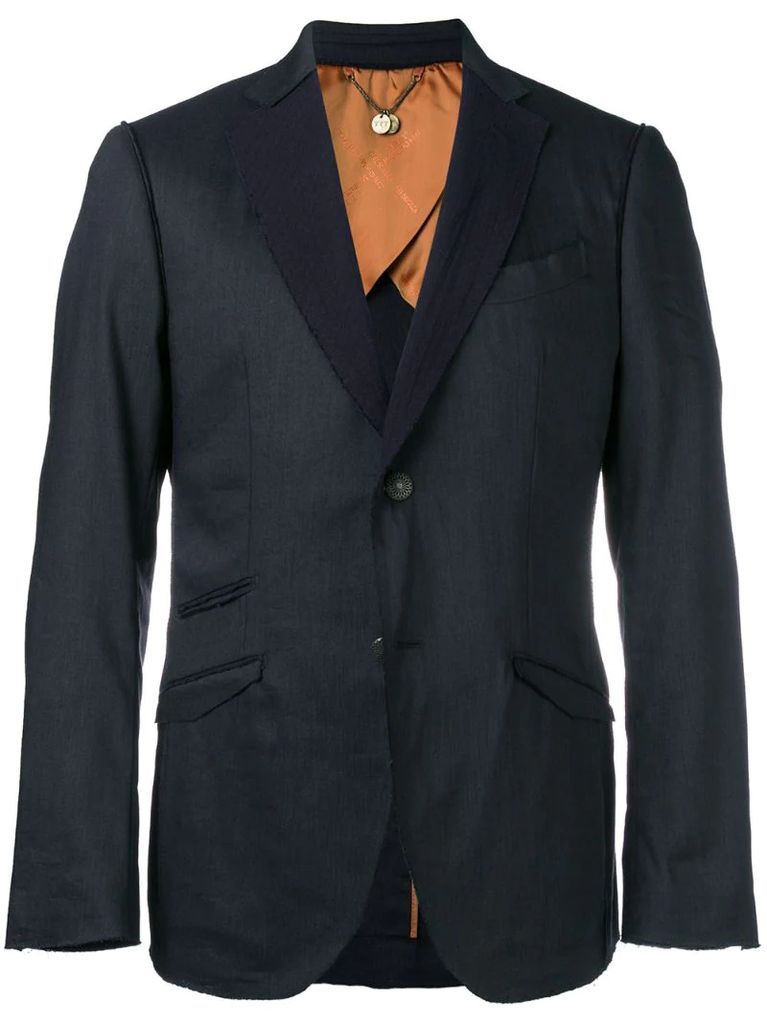 unfinished lapel suit jacket