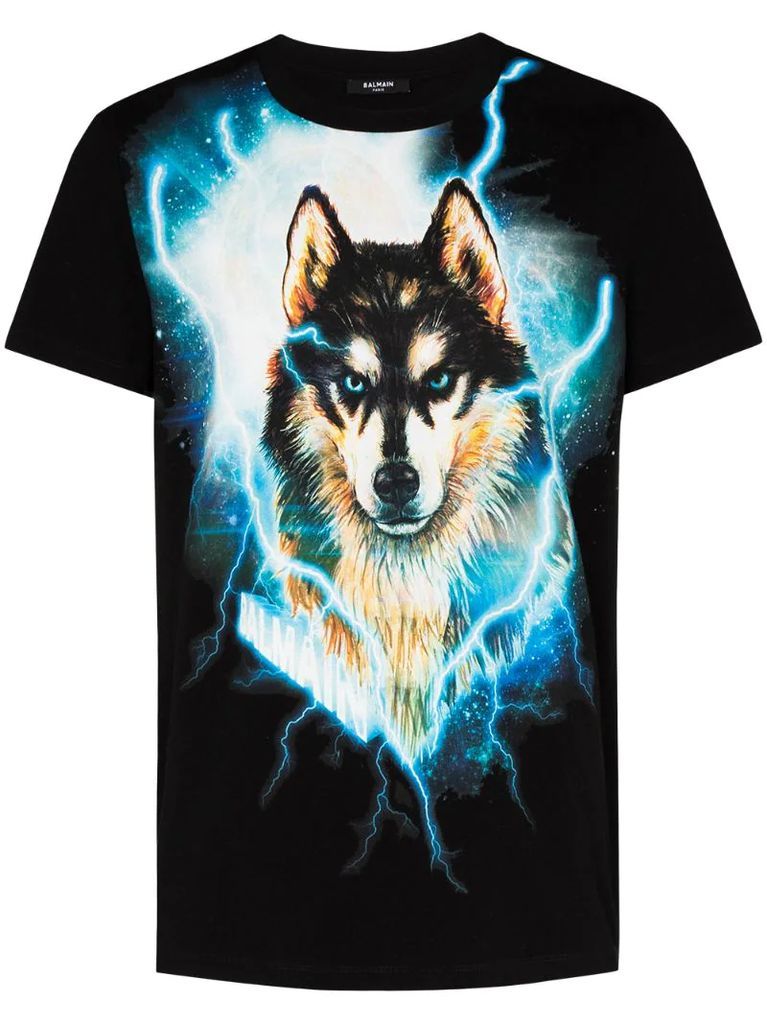 wolf print T-shirt