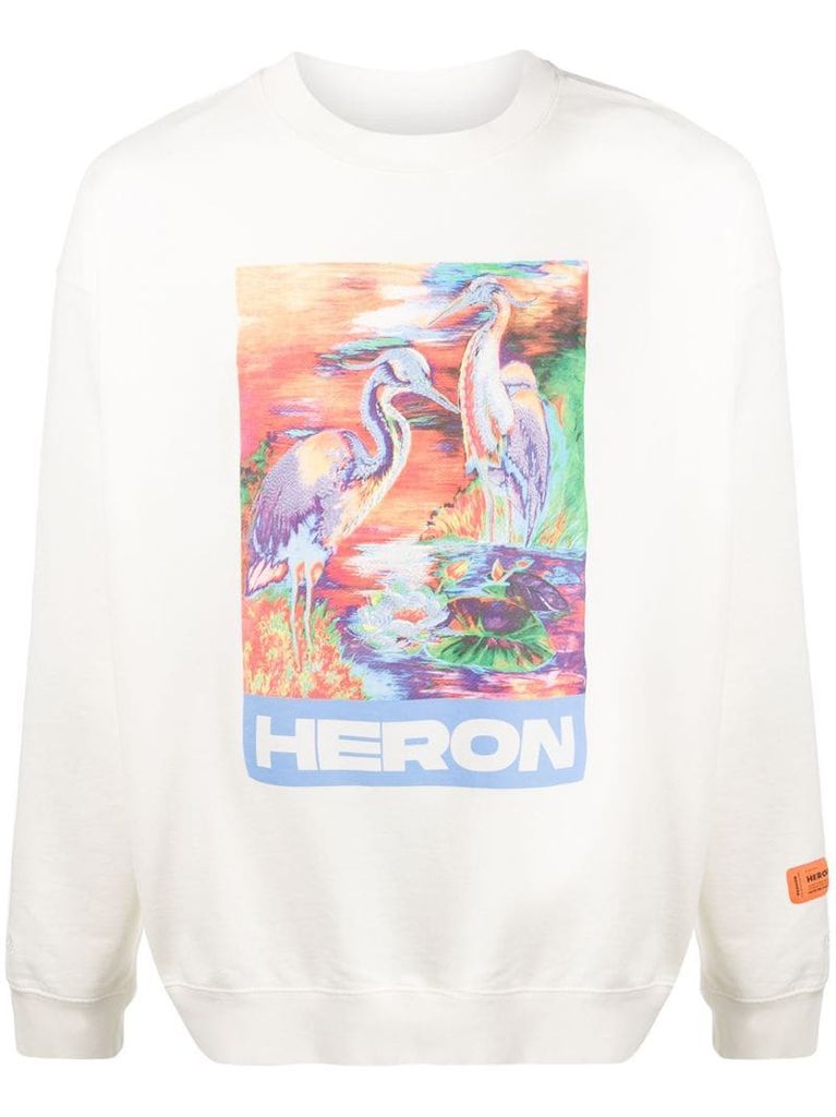 Heron print sweatshirt