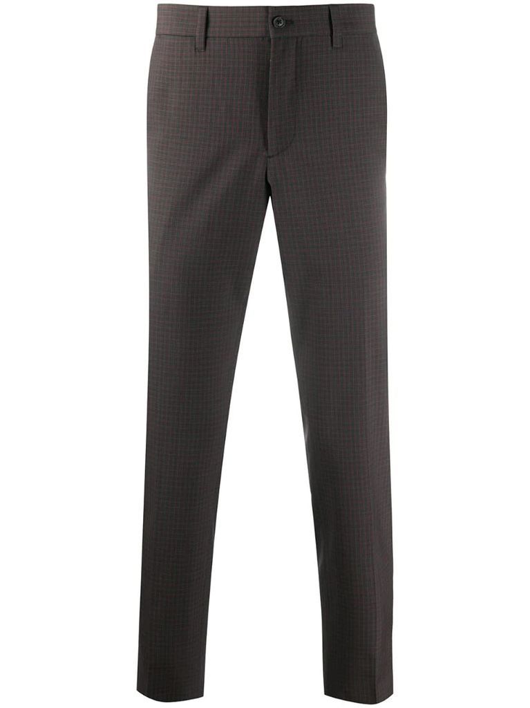 houndstooth tailored wool trousers