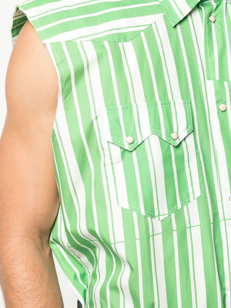 striped sleeveless shirt