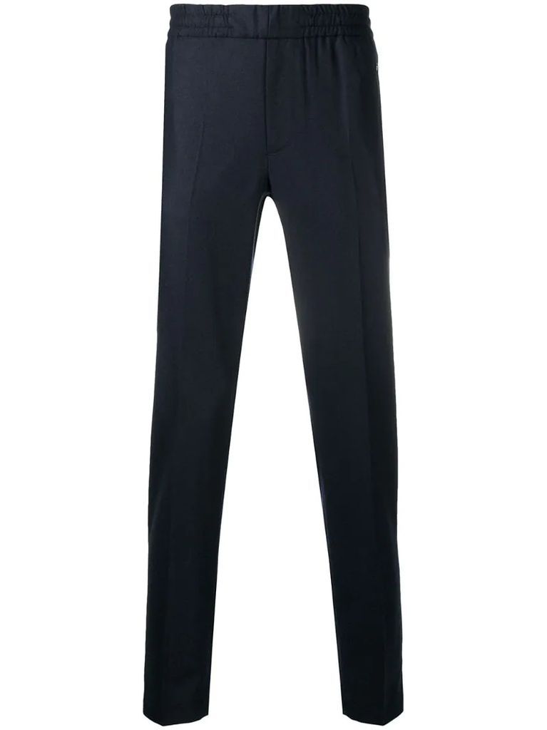 zipped pockets tailored trousers