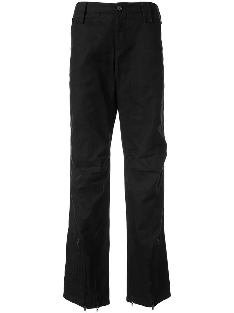 2000's zipped slim trousers