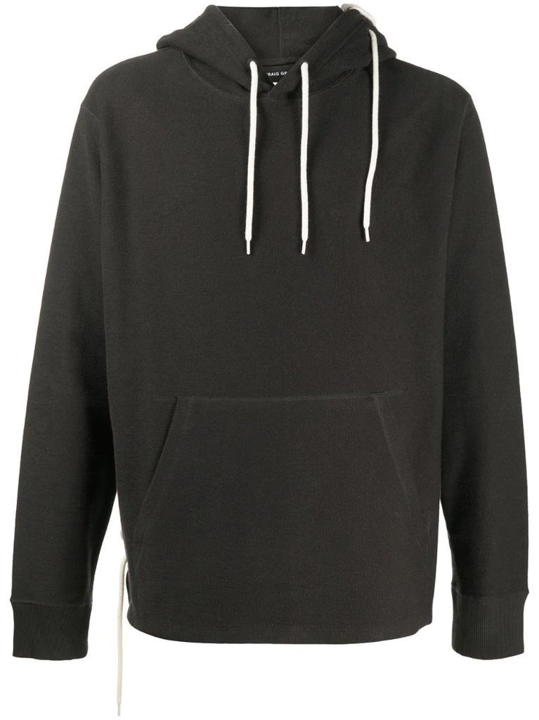 contrast drawstring hoodie