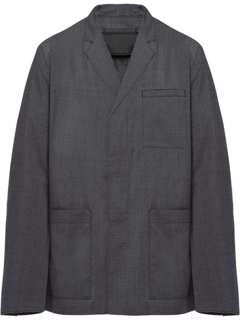 single-breasted patch pocket jacket