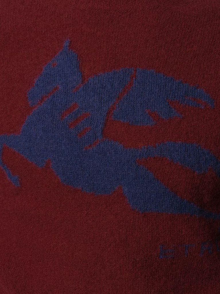 logo-jacquard sweater