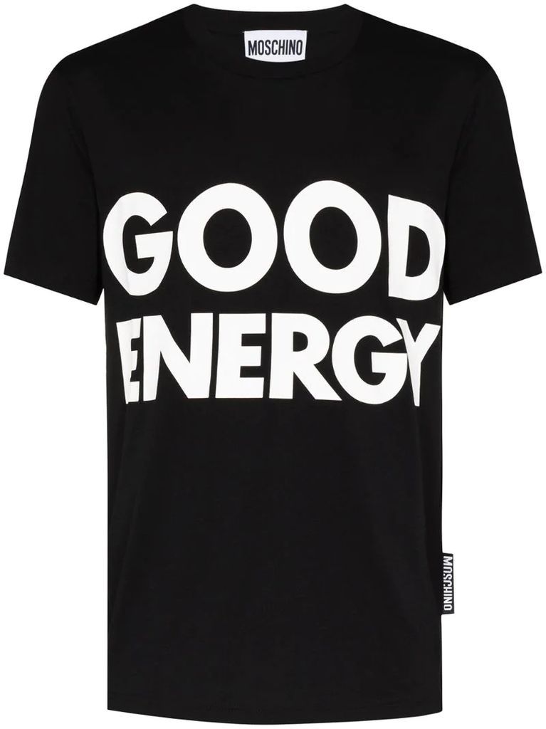 Good Energy slogan-print T-shirt