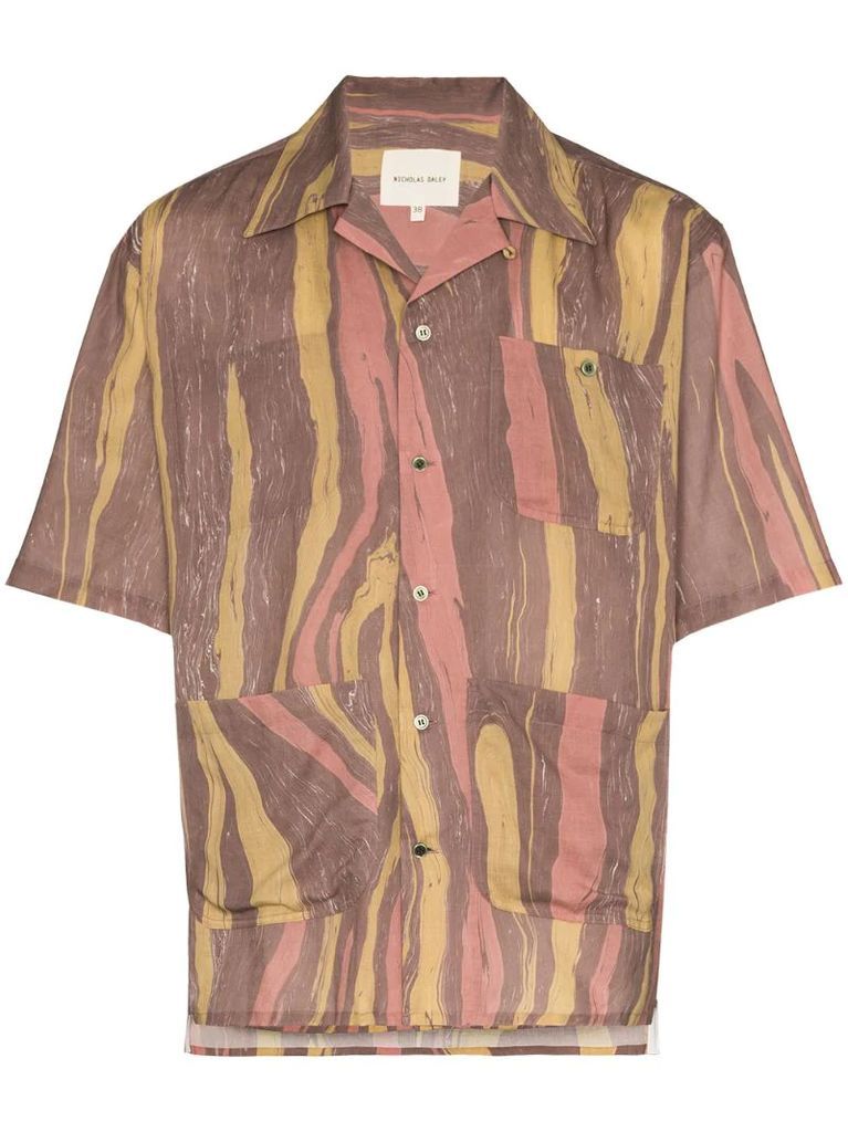 Aloha striped short-sleeve shirt