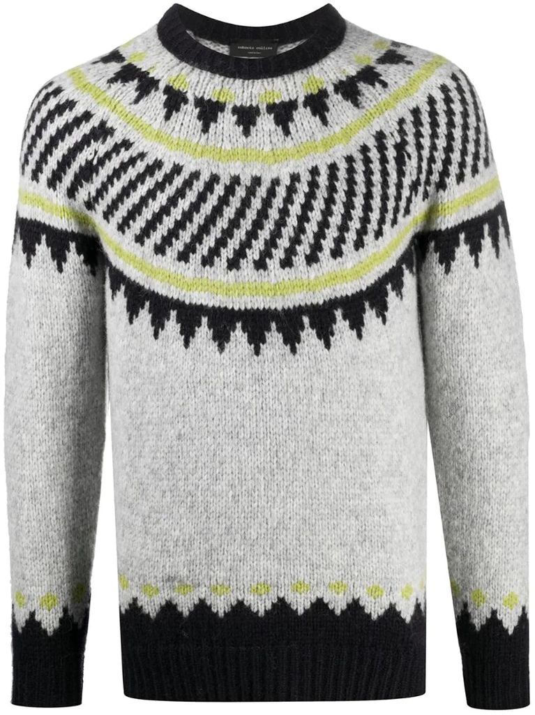 alpaca wool-blend knitted jumper