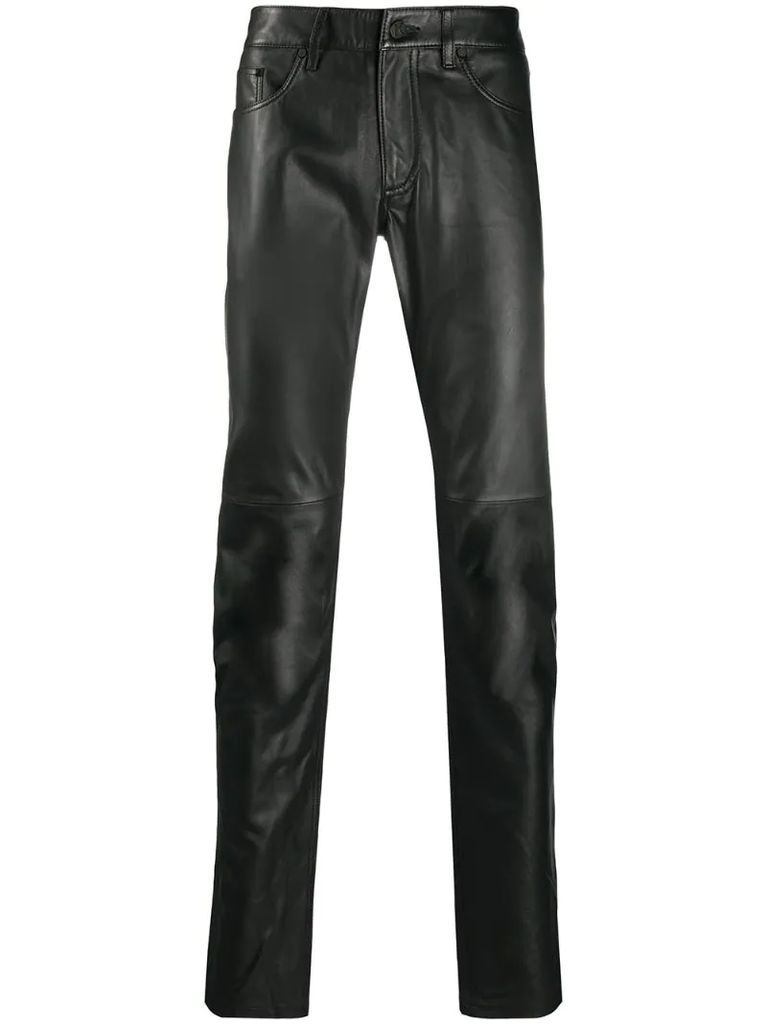 leather biker pants