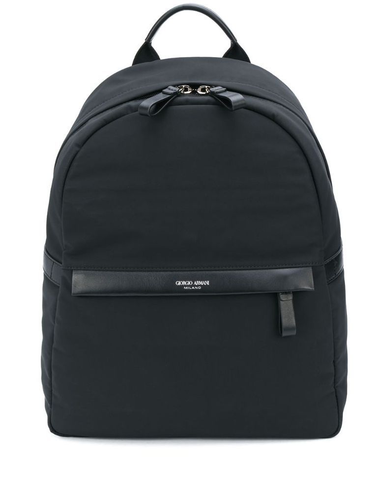 logo-debossed backpack