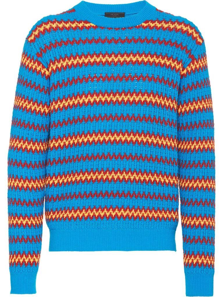 wool-blend knitted jumper