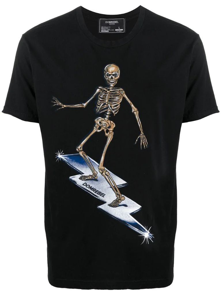 skeleton print T-shirt