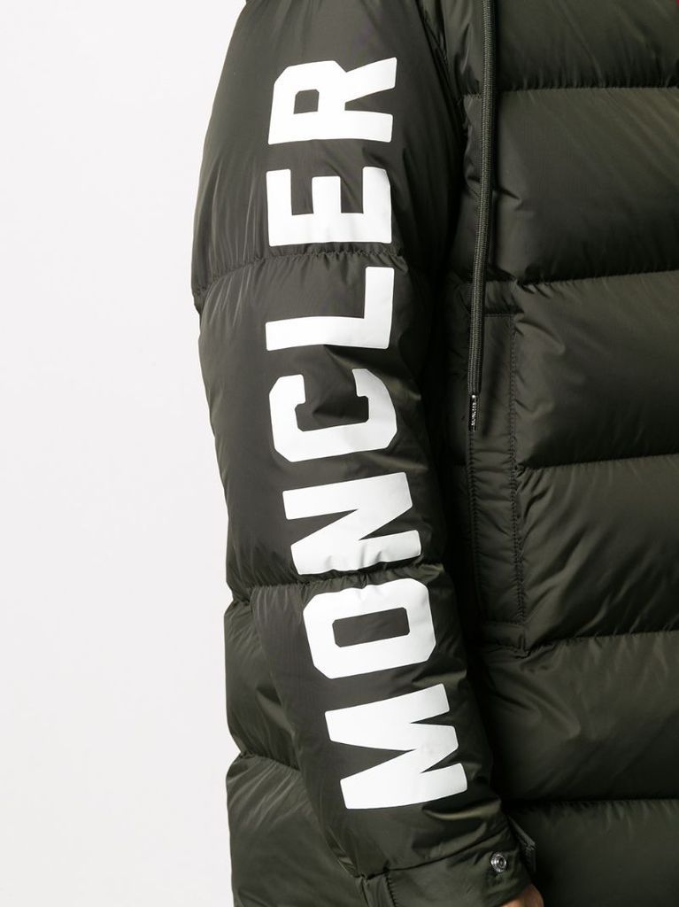 logo print puffer jacket