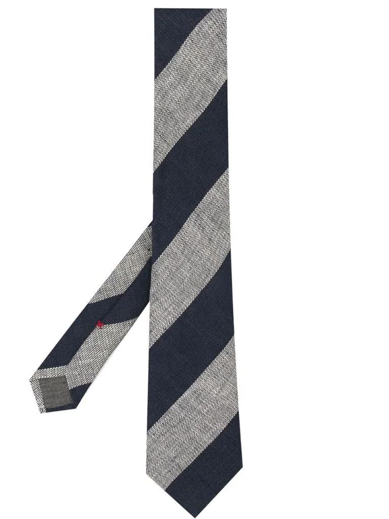 diagonal-striped tie