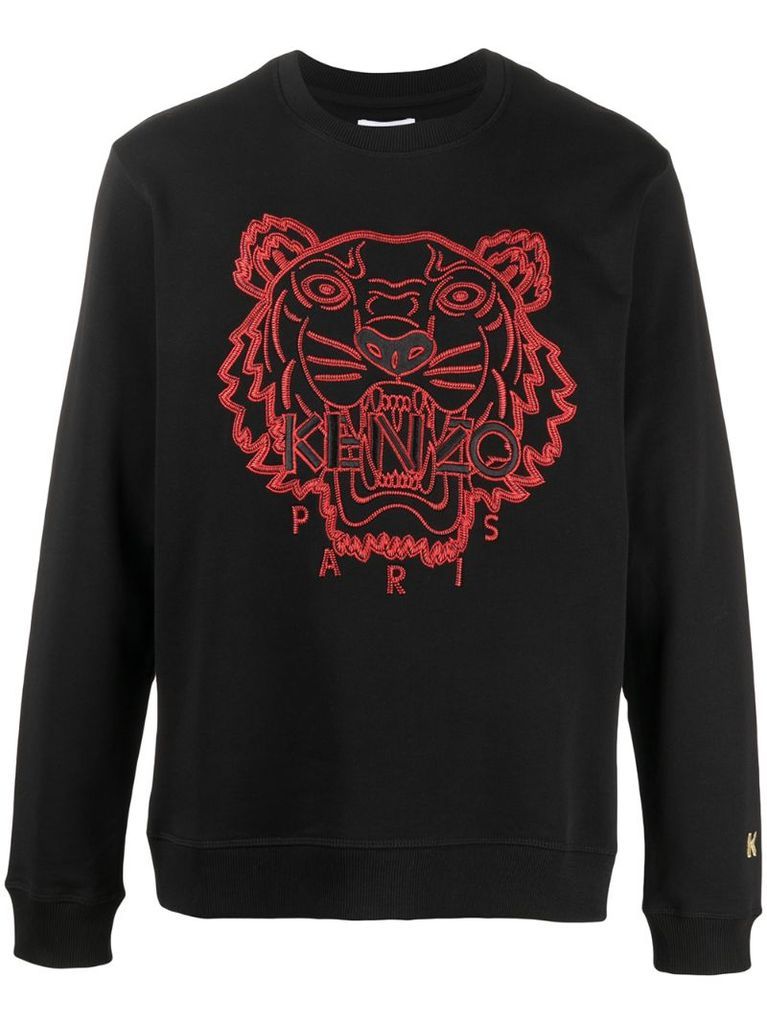 logo-embroidered crew-neck sweatshirt